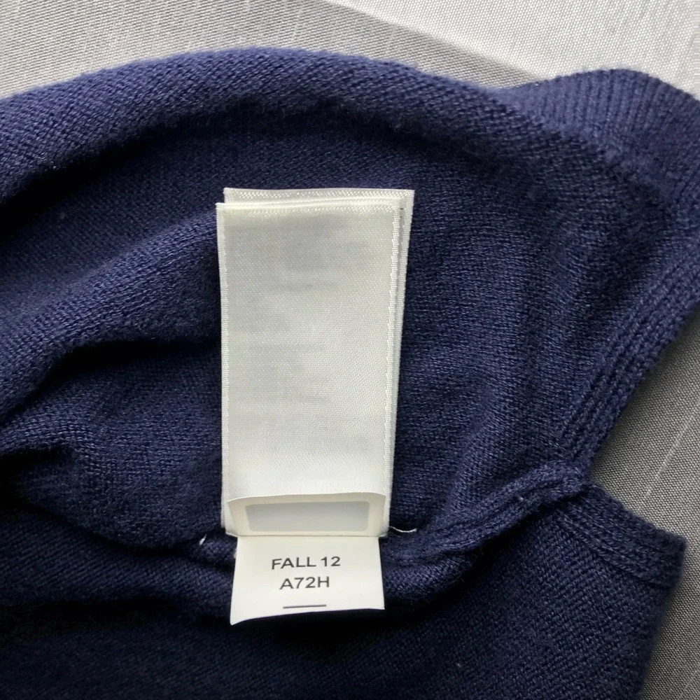 The North Face Mens Navy Blue Cotton Wool Blend Quarter Zip Sweater XL HJ108297 - Picture 9 of 12
